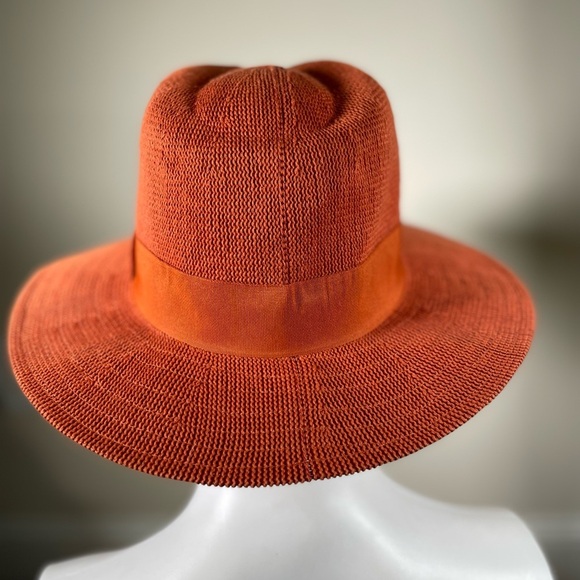 SWIFTIE Anthropologie Womens ORANGE Rowen Rancher Boho Western Hat Cotton Blend - Picture 8 of 16